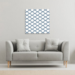 Navy Chainlink Rope (Canvas Print) / 101 x 101 x 4cm