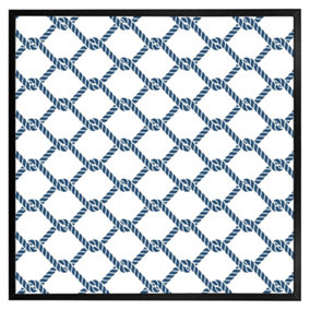 Navy chainlink rope (Picutre Frame) / 12x12" / Grey