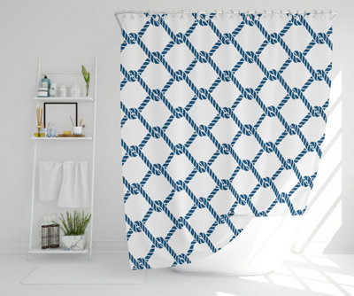 Navy Chainlink Rope (Shower Curtain) / Default Title