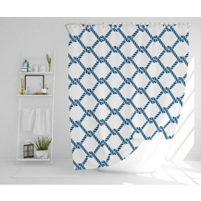 Navy Chainlink Rope (Shower Curtain) / Default Title