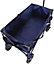 Navy Collapsible Portable Wagon Trolley Folding Wheeled Festival Cart For Camping Beach Outdoor Leisure