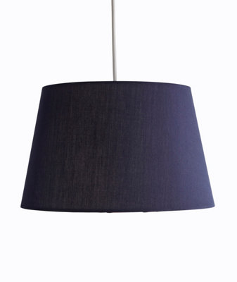 Navy Tapered Drum Shade for Ceiling and Table Lamp 14 Inch Shade