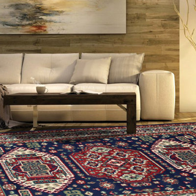 Navy Traditional Kandhara Rug - Texas