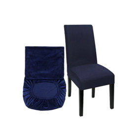 Navy Universal Dining Spandex Chair Cover, Pack of 1