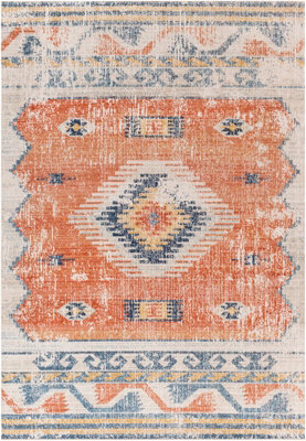 NAWEL GROVE In- & Outdoor Global Burnt Orange Area Rug 160 x 213 cm