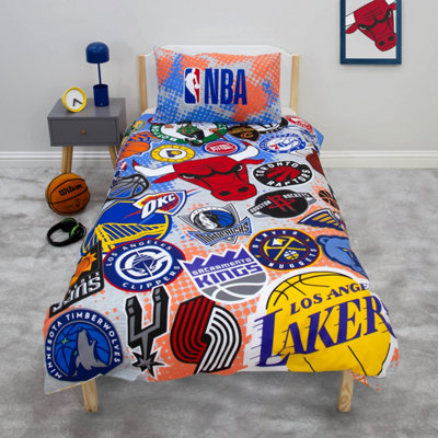 NBA Single Polycotton Duvet Cover and Pillowcase Set