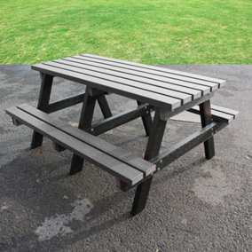 NBB 100% Recycled Plastic Furniture Junior Picnic Table in Grey