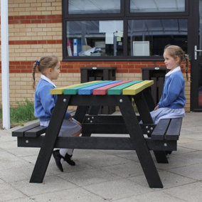 NBB 100% Recycled Plastic Furniture Junior Picnic Table in Multi