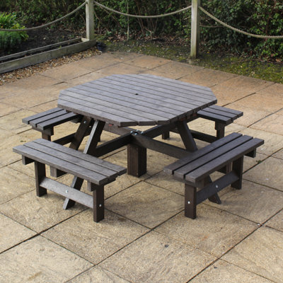 Plastic octagon store picnic table