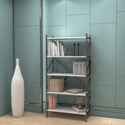 NEAT-LIB-W Bookcase with shelves and metal frame