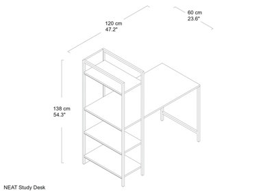 NEAT-P Study Computer Desk with shelve