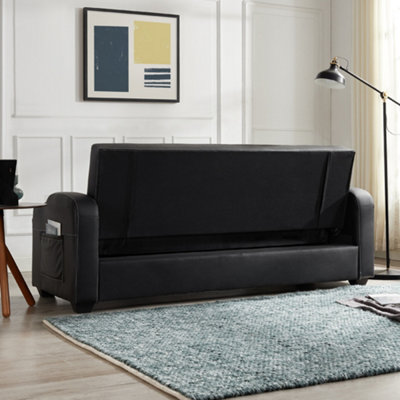 Faux leather sectional sleeper sofa online