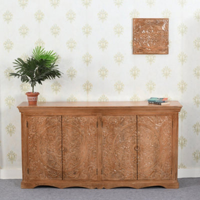 Nebulla Mango Wood Extra Large Sideboard with 4 Doors