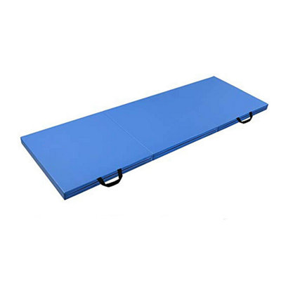 Neche 6FT Folding Home Gym Mats,5cm(2") Thick Foam Gymnastic pad Blue