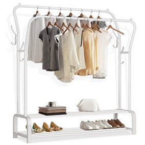 Neche Garment Rack Free standing Clothes Hanger - White