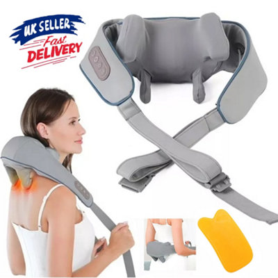 Neck And Shoulder Massager, Shiatsu, Kneading With Heat And 2 Modes