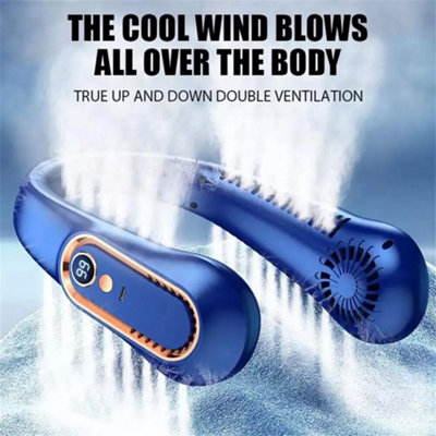 Neck Fan USB Portable Neck Fan Rechargeable Portable Cooler Neckband ...