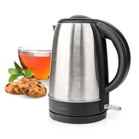 Nedis 1.7L Stainless Steel Kettle with Boil Dry Protection & Auto Shut Off