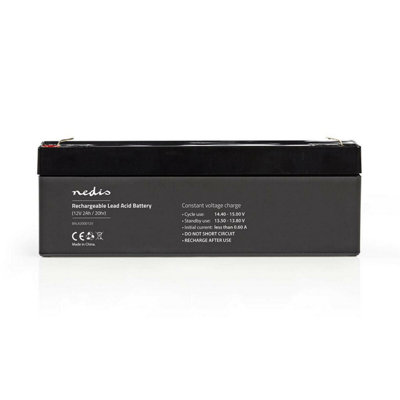 Nedis 12v 12 Volt 2.0Ah 2000mAh Sealed Rechargeable Lead Acid Battery Burglar Alarm
