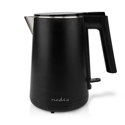 Nedis 1L Kettle with Double Walled Insulation Boil Dry Protection