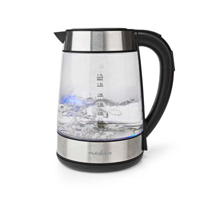 Glass electric kettle temperature clearance control