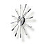 Nedis Large 34cm Round Modern Home Minimalist Wall Clock Quartz Silver
