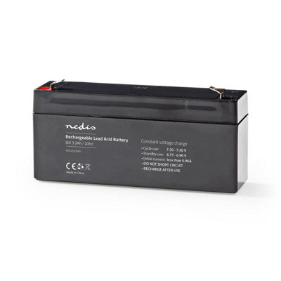 Nedis Rechargeable Lead-Acid Battery 6V 3200mAh 134 x 35 x 61mm