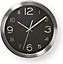 Nedis Retro Style Circular Wall Clock 30cm Black & Stainless Steel