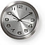 Nedis Retro Style Circular Wall Clock 30cm Silver & Stainless Steel