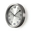 Nedis Retro Style Circular Wall Clock 30cm Silver & Stainless Steel