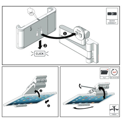 Nedis Tablet Wall Ceiling Under Cabinet Mount Bracket 7