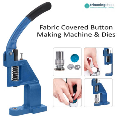 Neel Blue 11mm Fabric Button Maker Set, Blue Hand Press Machine with ...