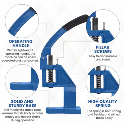 Neel Blue 11mm Fabric Button Maker Set, Blue Hand Press Machine with ...