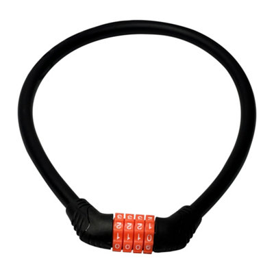 Neel Blue 4 Digit Combination Cable Lock, 65cm/2.1ft Heavy Duty ...