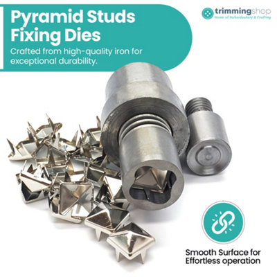 Neel Blue 400pcs Pyramid Studs & Fixing Die Set, 12mm