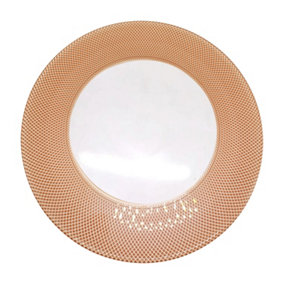Neel Blue Charger Plates for Table Decoration - Checkered Rose Gold