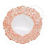 Neel Blue Charger Plates for Table Decoration - Rose Gold Crackled - Pack of 12