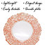 Neel Blue Charger Plates for Table Decoration - Rose Gold Crackled - Pack of 12