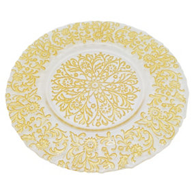 Neel Blue Charger Plates for Table Decoration - Royal Gold Design