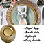Neel Blue Charger Plates for Table Decoration - Shiny Gold