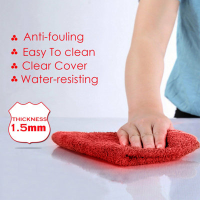 Neel Blue Clear Plastic Table Cover, Acrylic Transparent Table Protector, 60cm x 120cm
