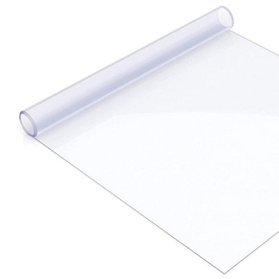 Neel Blue Clear Plastic Table Cover, Acrylic Transparent Table Protector, 90cm x 140cm