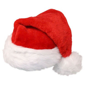 Neel Blue Deluxe Santa Claus Hat - Red