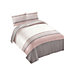 Neel Blue Double Printed Duvet Cover & 2 Matching Pillow Cases - Pastel Pink & Grey