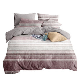 Neel Blue Double Printed Duvet Cover & 2 Matching Pillow Cases - Pink