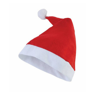 Neel Blue Felt Santa Claus Hat Red