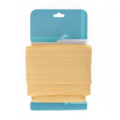 Neel Blue Grosgrain Ribbon, Gold - 10mm x 10 Metres