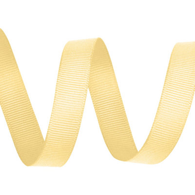 Neel Blue Grosgrain Ribbon, Lemon - 25mm x 10 Metres