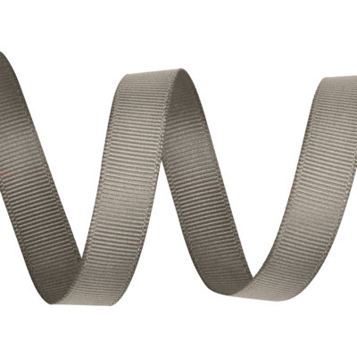 Neel Blue Grosgrain Ribbon, Metal  Grey - 15mm x 10 Metres