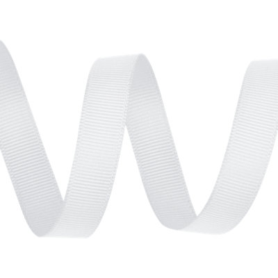 Neel Blue Grosgrain Ribbon, White - 15mm x 10 Metres